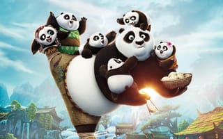 Обои кунг-фу панда 3, kung fu panda 3, панды