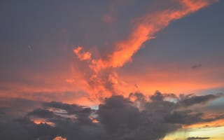 Картинка облака, небо, закат