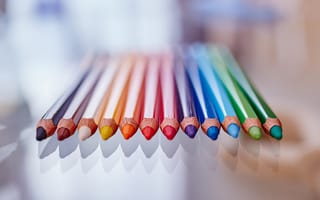 Картинка цветные карандаши, заточенные, разноцветный