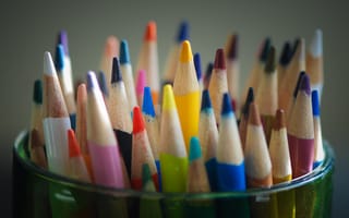 Картинка цветные карандаши, заточенный, набор