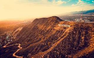 Картинка голливуд, горы, лос-анджелес