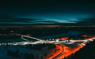 Картинка эдмонтон, канада, ночной город