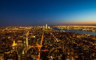Картинка нью-йорк, сша, ночной город