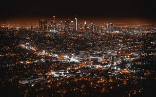 Картинка лос-анджелес, сша, ночной город