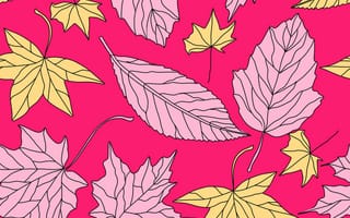 Картинка листья, арт, осень