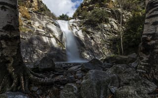 Картинка водопад, скалы, природа