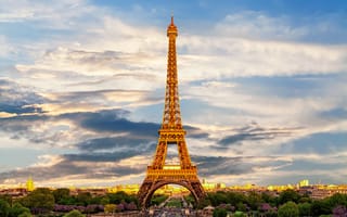 Обои эйфелева башня, париж, франция