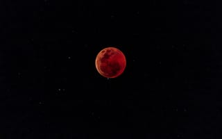 Картинка полнолуние, затмение, красная луна