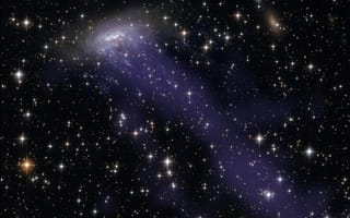 Картинка галактика, газовый поток, созвездия