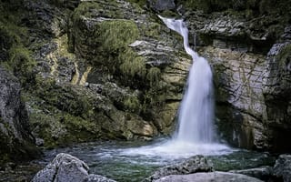 Картинка пейзаж, водопад, вода