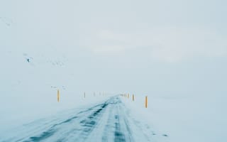Обои зима, дорога, снег