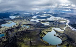 Картинка пейзаж, равнина, озера