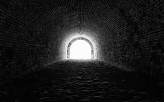 Картинка тоннель, чб, арка