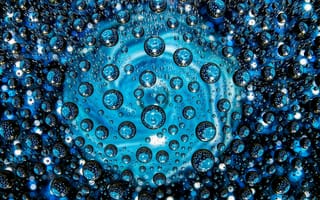 Картинка пузыри, синий, узоры