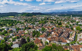 Картинка город, дома, вид