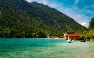 Картинка лодки, берег, море