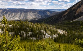 Картинка иеллоустонский национальный парк, шоссе беартут, горы