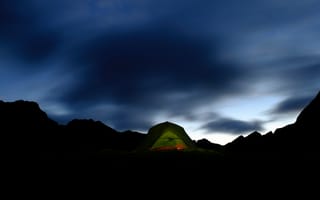 Картинка палатка, темный, кемпинг