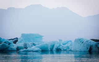 Картинка лед, ледник, вода