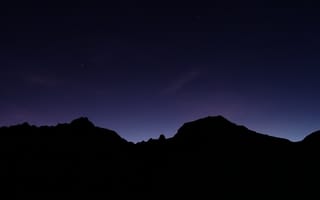 Картинка горы, ночь, темный