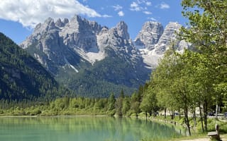 Картинка горы, озеро, лес