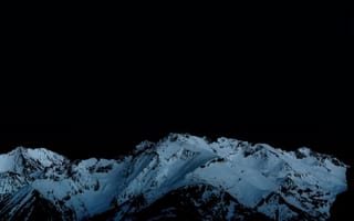 Картинка ночь, горы, снежный