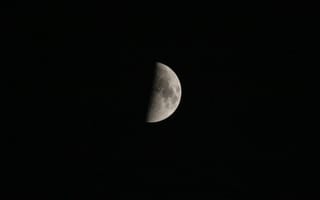 Картинка луна, космос, тень