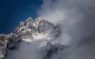Картинка туман, скалы, гора