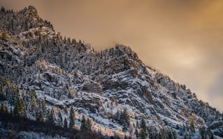 Картинка гора, вершина, снежный