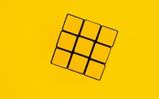 Картинка кубик рубик, куб, левитация