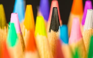 Картинка карандаши, разноцветный, макро