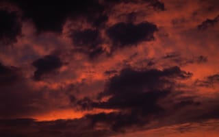 Картинка облака, небо, закат