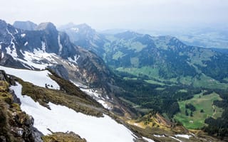 Картинка скалы, горы, снег