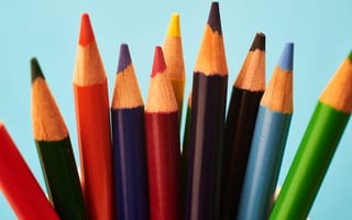 Обои карандаши, разноцветный, канцтовары