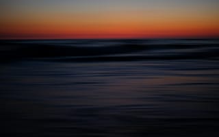 Картинка море, горизонт, закат