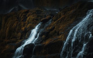 Картинка водопад, скалы, рельеф