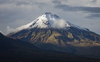 Картинка вулкан, горы, заснеженный