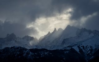 Картинка горы, скалы, снег