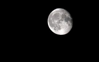 Картинка луна, черный, ночь