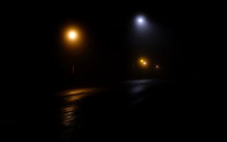 Обои lantern, road, night