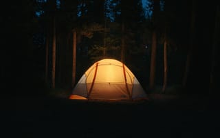 Картинка палатка, кемпинг, ночь