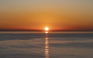 Картинка закат, море, солнце