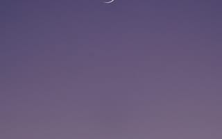 Картинка луна, небо, фиолетовый
