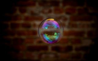 Картинка мыльный пузырь, пузырь, отражение