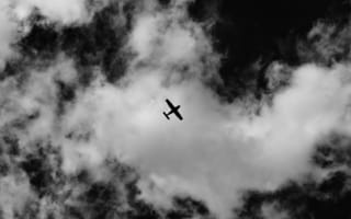 Картинка самолет, небо, облака