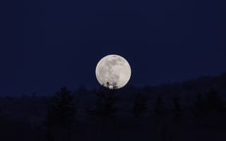 Картинка луна, полнолуние, ночь