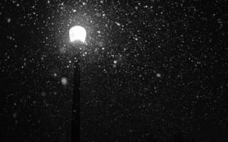Картинка фонарь, снег, свет