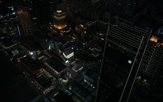 Картинка здания, город, ночь