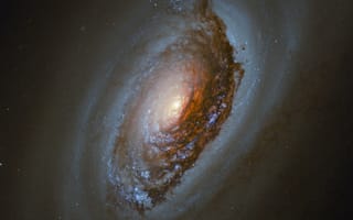 Картинка галактика черный глаз, галактика, звезды
