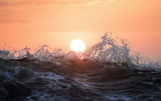 Картинка солнце, вода, волны